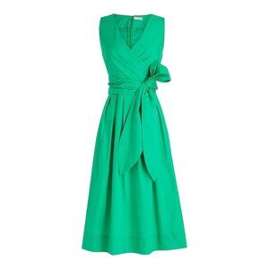 NWT J. Crew Sleeveless Wrap-top A-line Shirtdress in Organic Cotton Women's 0